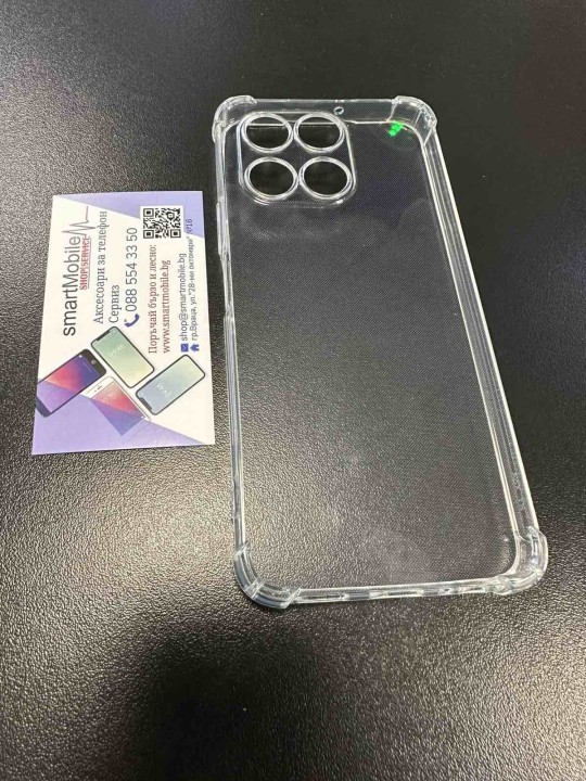 Калъф за Honor X8A - AntiShock, прозрачен, със защита на камерите