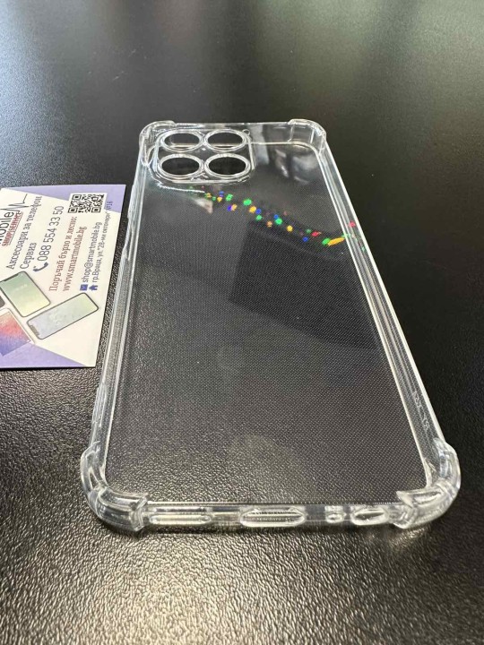 Калъф за Honor X8A - AntiShock, прозрачен, със защита на камерите