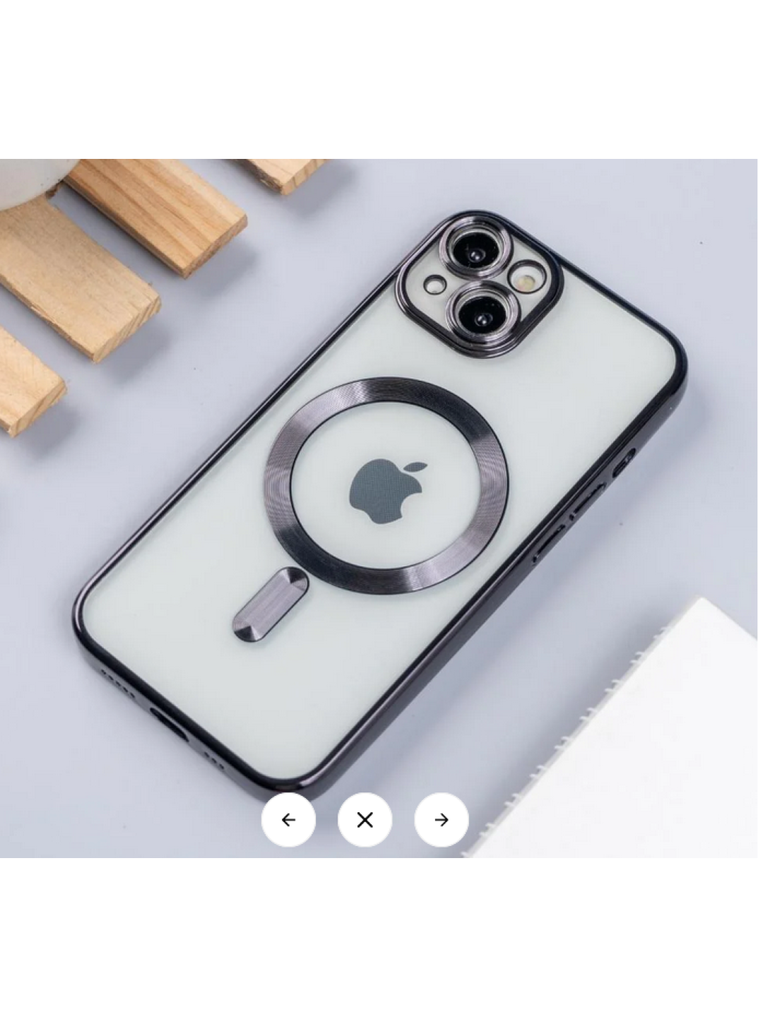 Калъф за iPhone 14 - Silicone Case Lux Magsafe, Black