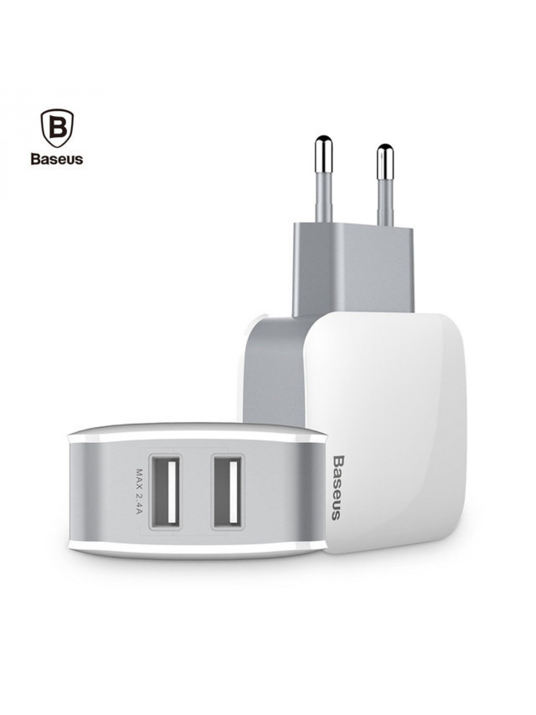 Зарядно 220V Baseus LeTour Dual USB, max 2.4A