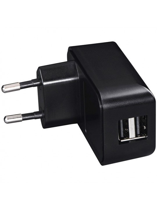 Зарядно 220V HAMA 2xUSB 5V 2100mA max, без кабел