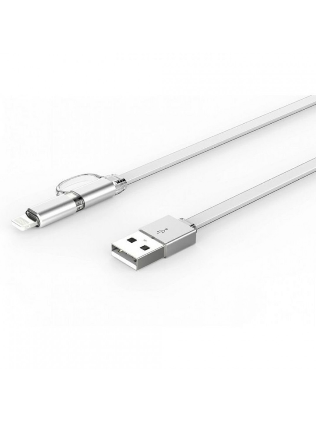 Кабел за данни LDNIO LC84 2 in 1 Micro USB + iPhone Lightning