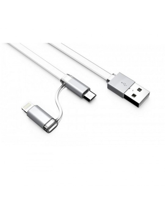 Кабел за данни LDNIO LC84 2 in 1 Micro USB + iPhone Lightning