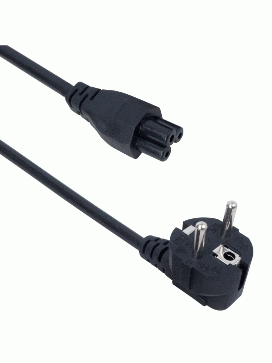 Захранващ кабел за лаптоп DeTech 1.5m, black