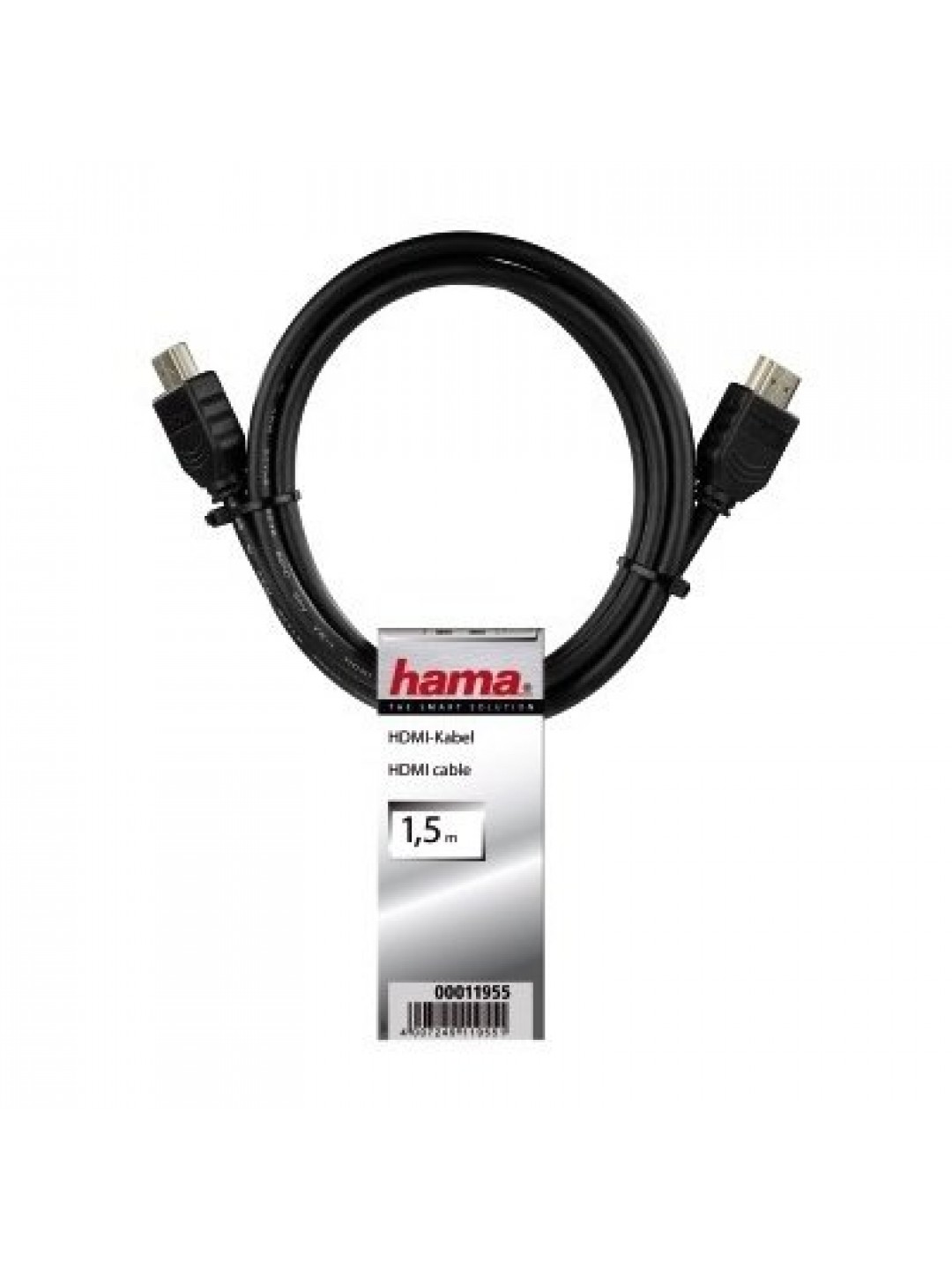 Кабел HAMA HDMI 11955, мъжко-мъжко, 1.5 м, Екраниран
