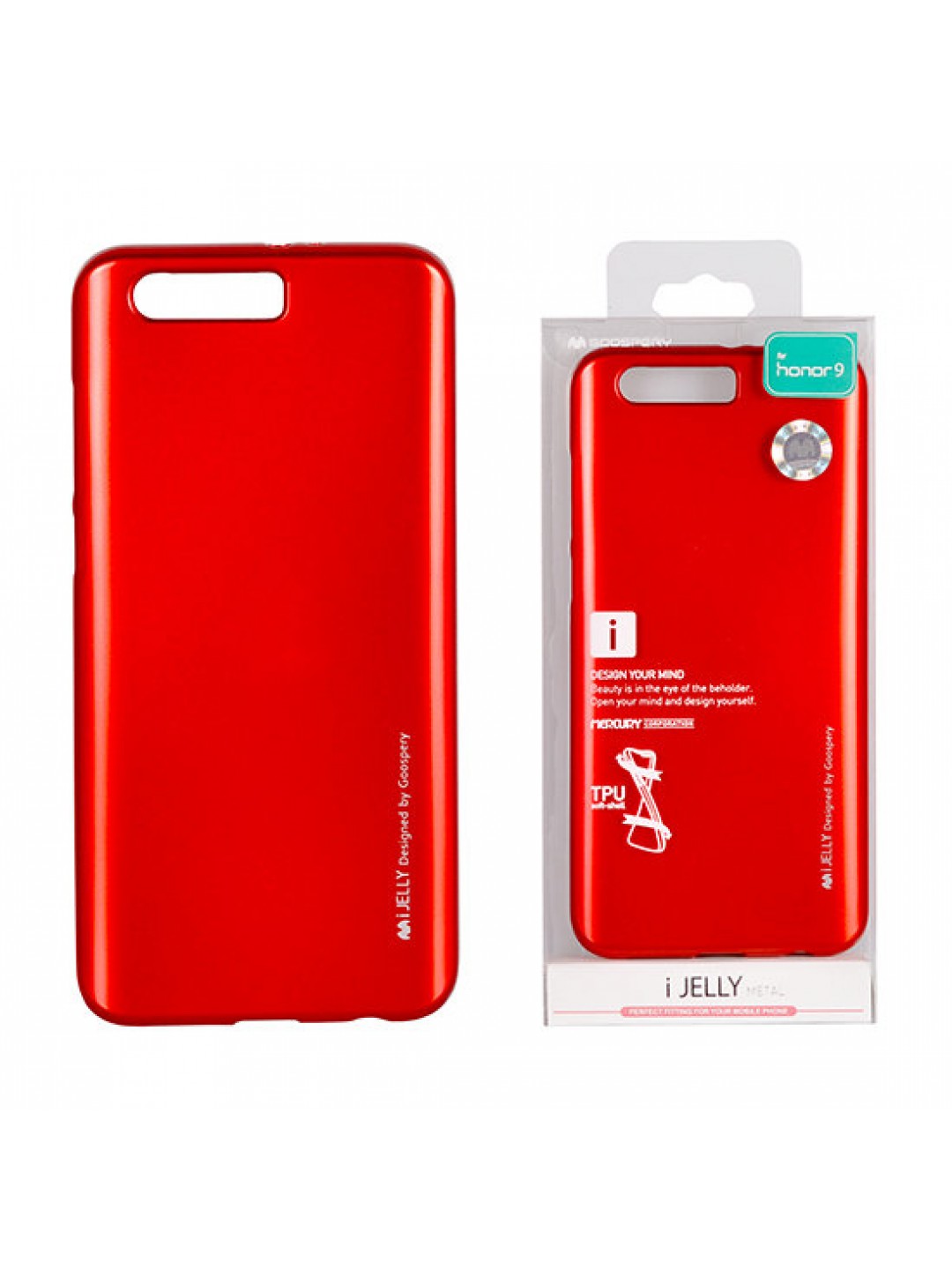 Калъф за iPhone 7 / 8 / iPhone SE2020 -  i-Jelly Metal Case, червен