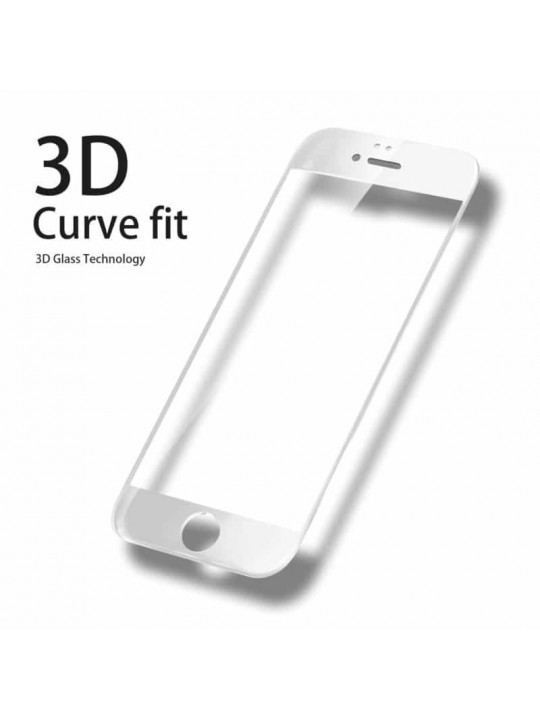 3D Стъклен протектор за Iphone 6 Plus, бял