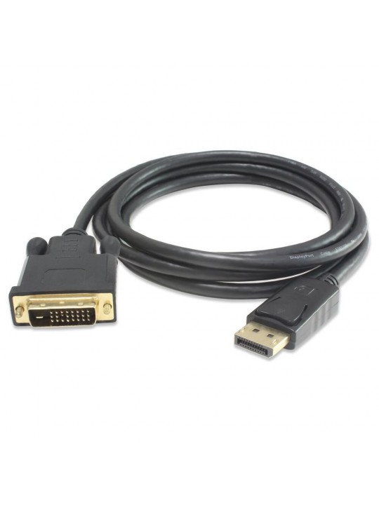 Кабел DeTech DisplayPort DP -DVI M/M, 14+1 cooper