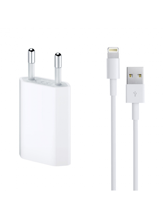 Зарядно 220V за iPhone 5/6/7/8/X, с кабел Lightning 1.0m