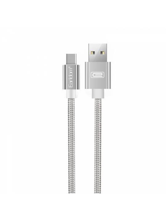 Кабел Earldom ET-011C Type C USB 3.0m up to 2.1A, с оплетка