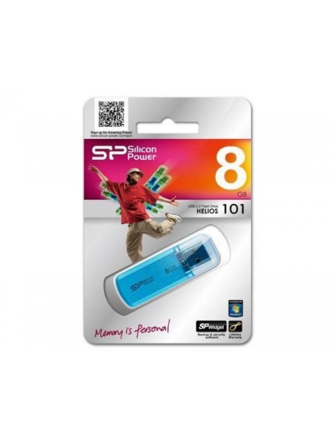 Флаш памет Silicon Power 8GB Helios 101 USB 2.0 Blue