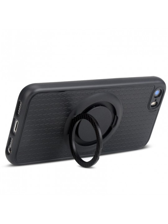 Калъф Ring Bracket за Apple iPhone 7/8/SE2020, black + pop socket