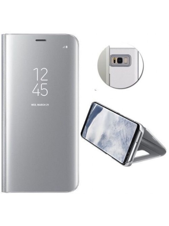 Калъф-тефтер Clear View за Samsung Galaxy S8 G950, сребрист