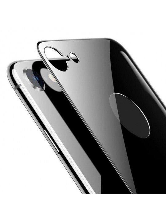 4D Заден стъклен протектор Baseus Arc Back Glass за iPhone 8, Gray