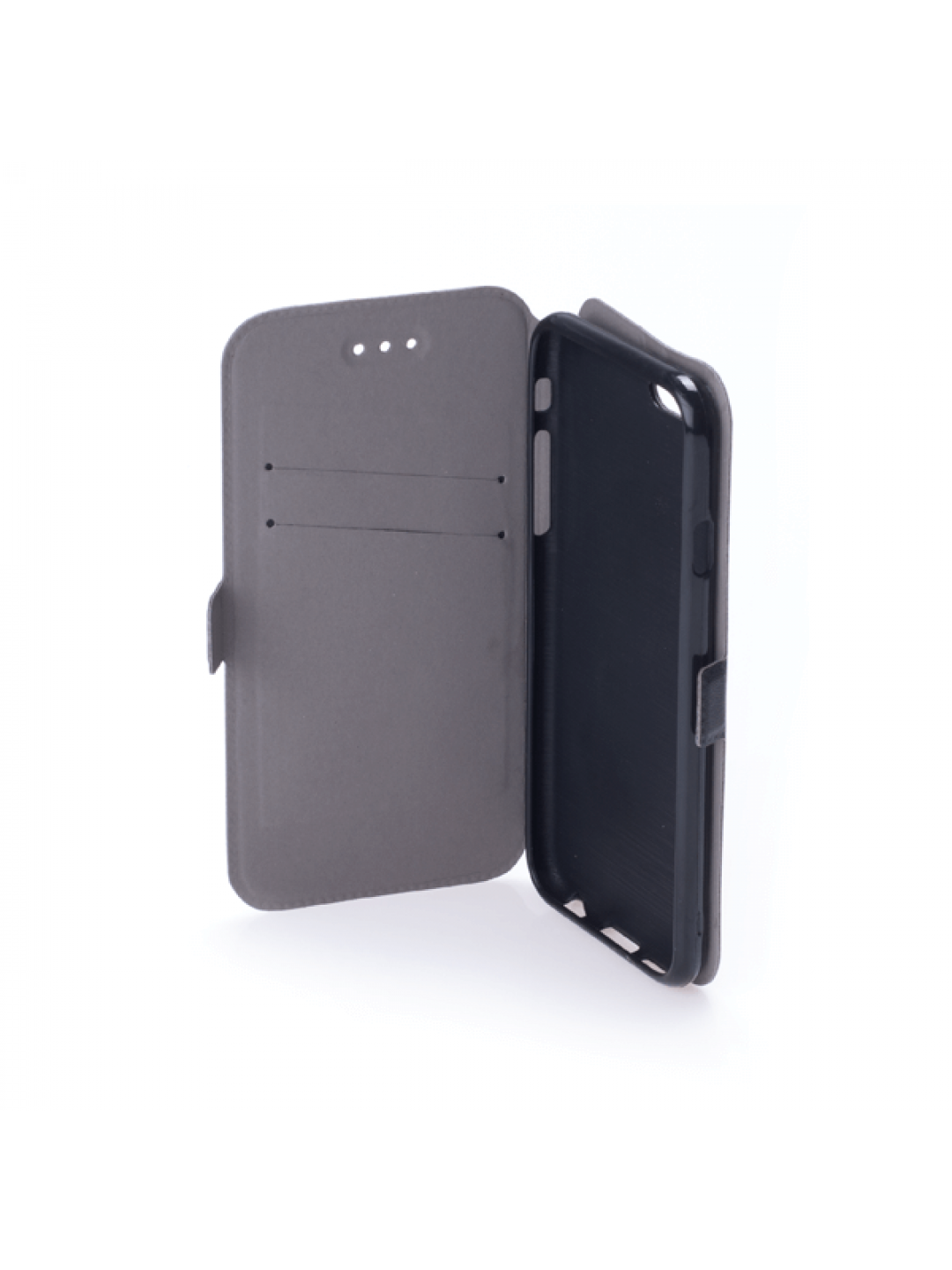 Калъф-тефтер за Huawei P20 Book Pocket, black, кожа