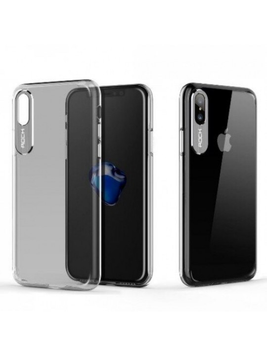Луксозен калъф за iPhone X - ROCK Classy, прозрачен