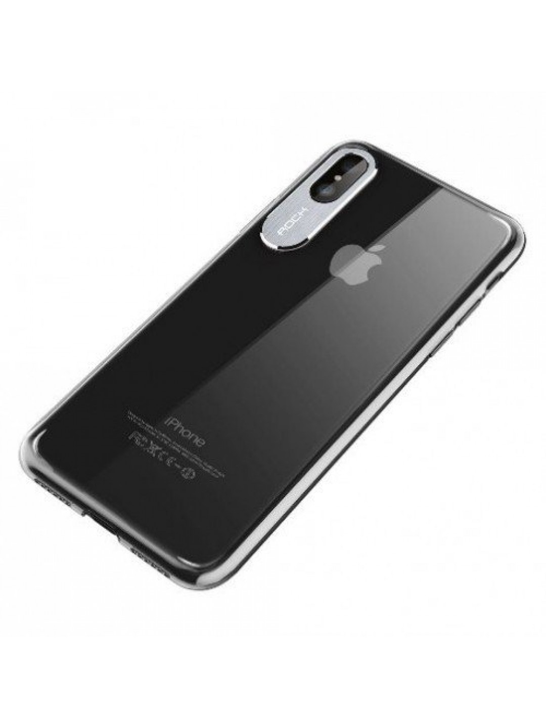 Луксозен калъф за iPhone XS - ROCK Classy, прозрачен