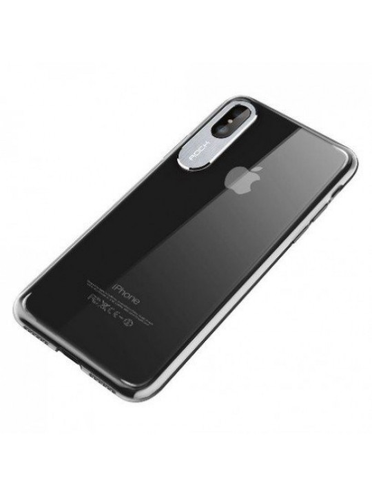 Луксозен калъф за iPhone XS - ROCK Classy, прозрачен