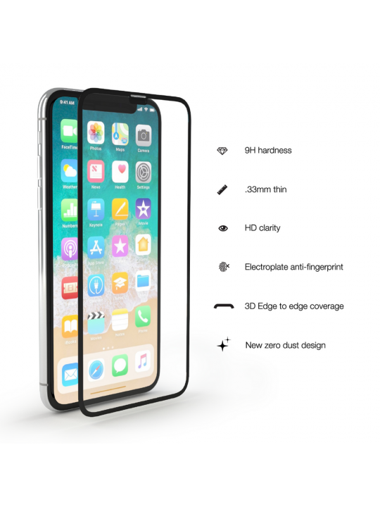 3D Стъклен протектор за iPhone XR, Full Cover