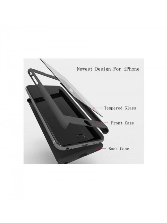 Калъф PVC 360 3in1 за Iphone 7/8 + стъклен протектор