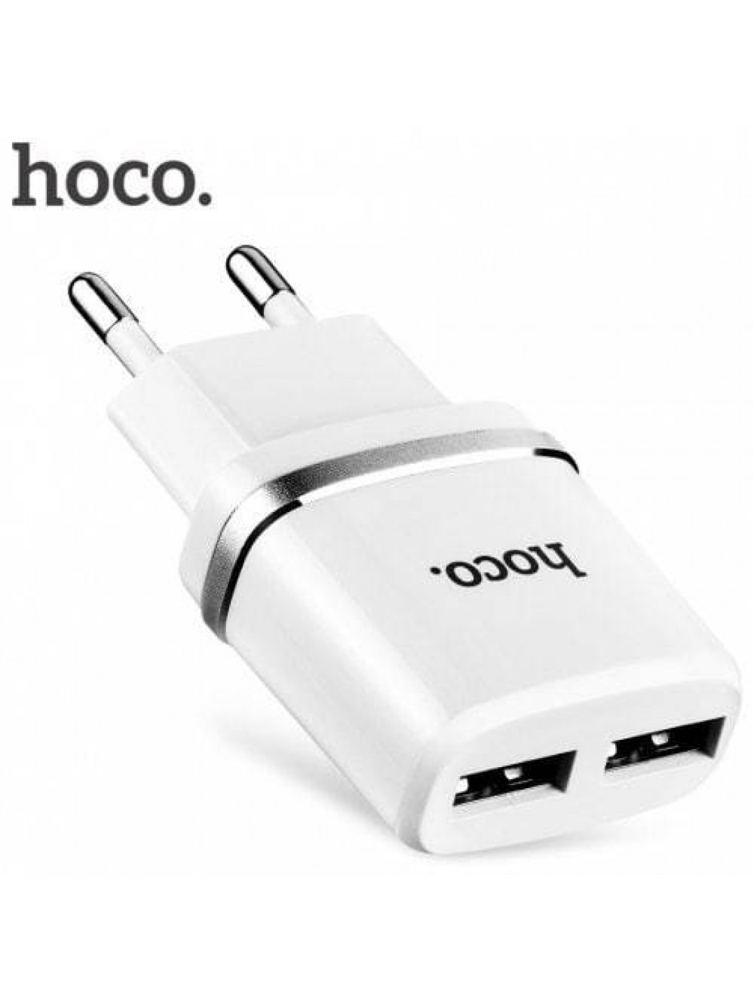 Зарядно 220V HOCO C12 2xUSB 2.4A + кабел Type-C