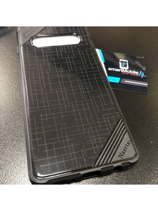 Калъф силикон Cross Pattern за Samsung Galaxy S10, SM-G973F, Black