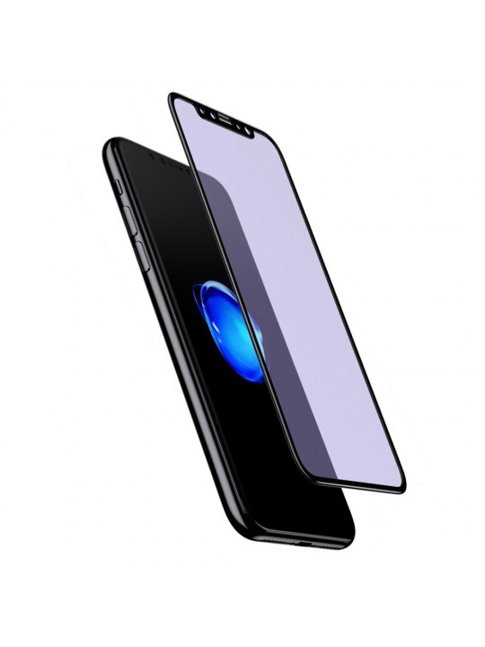 3D Стъклен протектор за iPhone 11 PRO, Baseus Anti-Blue Light, Full, Black