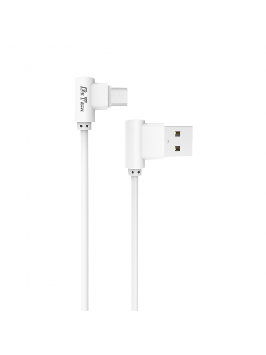 Кабел за данни Micro USB DeTech DE-21m, 90* USB