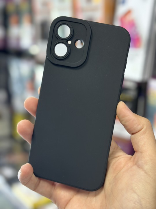 Калъф за iPhone 16 Plus - Silicone Matt - черен мат