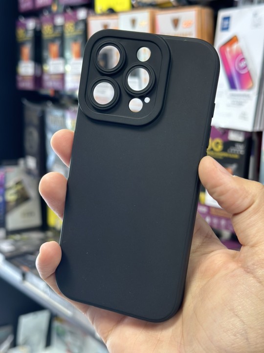 Калъф за iPhone 16 Pro - Silicone Matt - черен мат