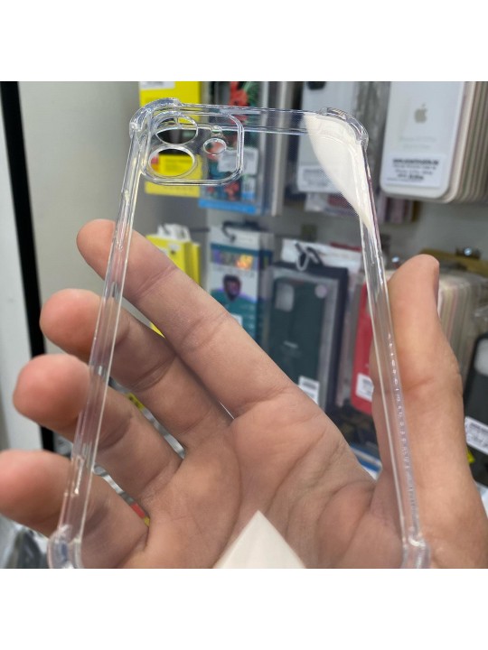 Силиконов кейс със защита на камерата за iPhone 11 - прозрачен