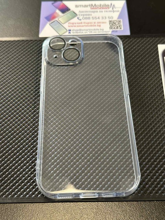 Калъф за iPhone 15 - JoyRoom JR-15Q1, със защита на камерите, прозрачен
