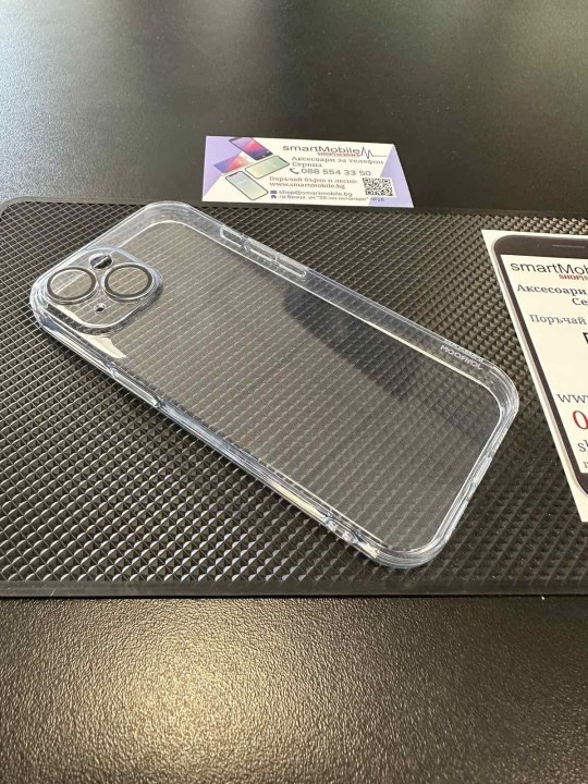 Калъф за iPhone 15 - JoyRoom JR-15Q1, със защита на камерите, прозрачен