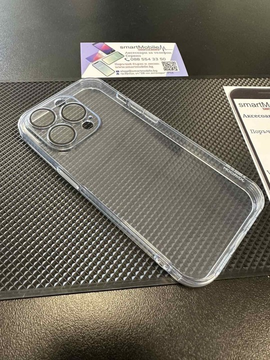 Калъф за iPhone 15 Pro - JoyRoom JR-15Q2, със защита на камерите, прозрачен