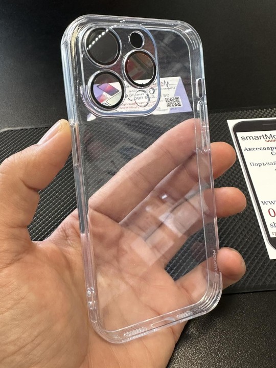 Калъф за iPhone 15 Pro - JoyRoom JR-15Q2, със защита на камерите, прозрачен