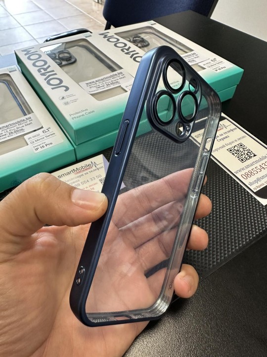 Калъф за iPhone 15 Pro - JoyRoom JR-15Q2, със защита на камерите, Blue