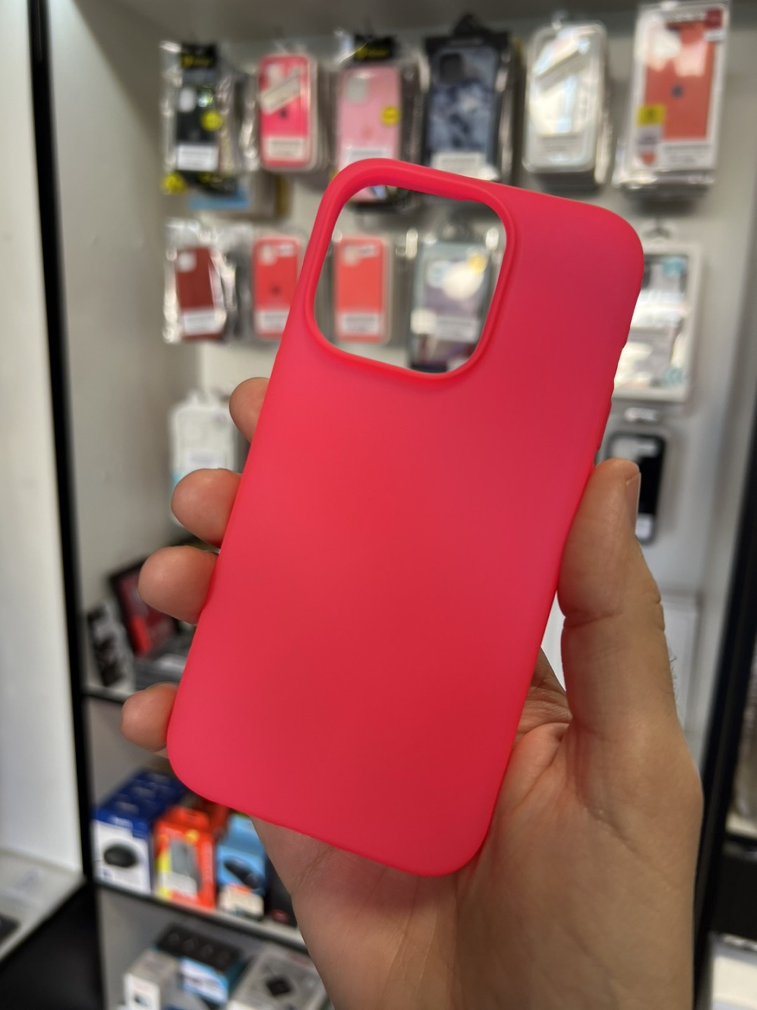 Кейс за iPhone 14 Pro - силикон - розов мат