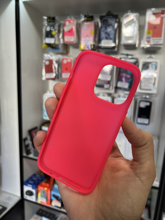 Кейс за iPhone 14 Pro - силикон - розов мат