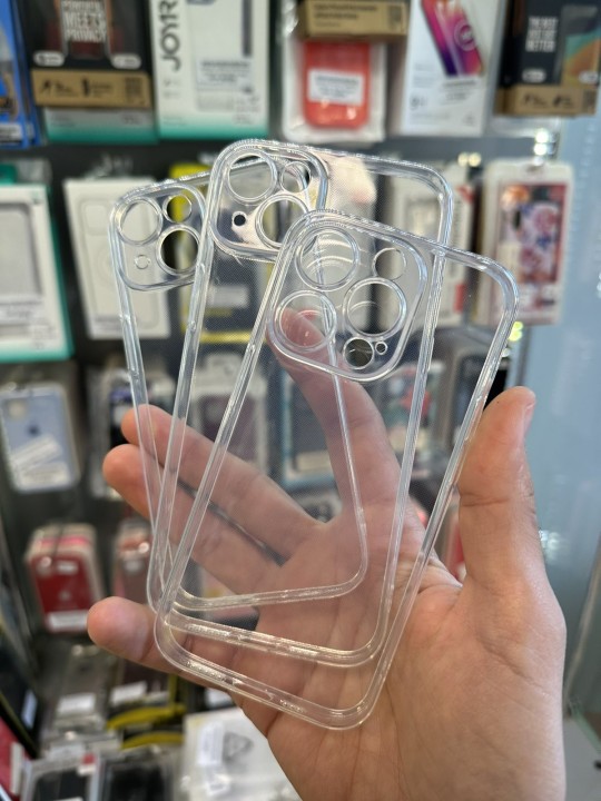 Кейс за iPhone 14 Pro, Antishock - със защита на камерите, прозрачен