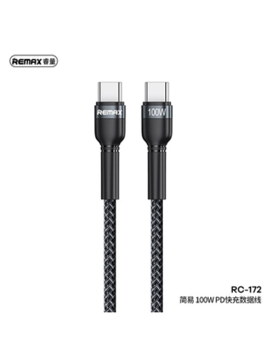 Кабел USB Type-C към Type-C - Remax RC-172 100W