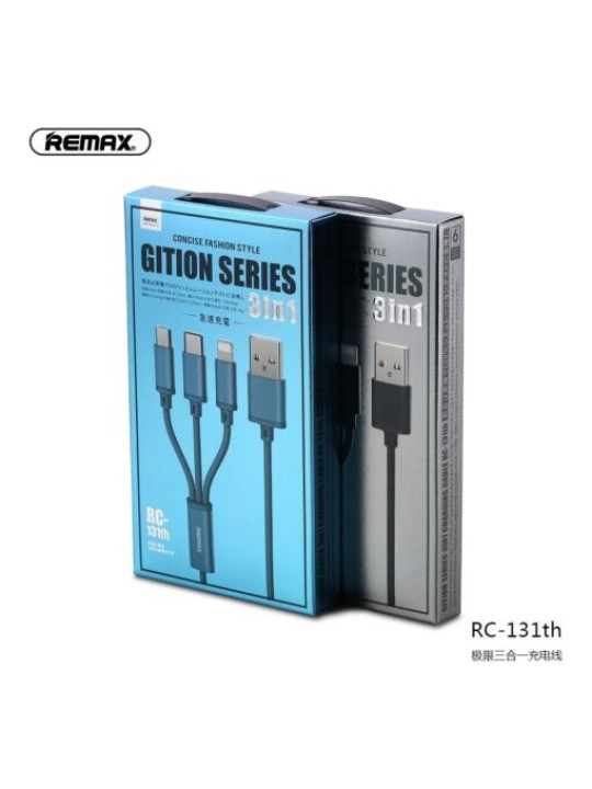 Кабел Remax RC-131th 3in1 - Lightning, Type-C, Micro USB
