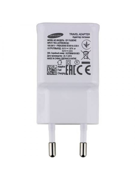 Зарядно Samsung EP-TA20EWE, 5V 2A, без кабел, fast charge