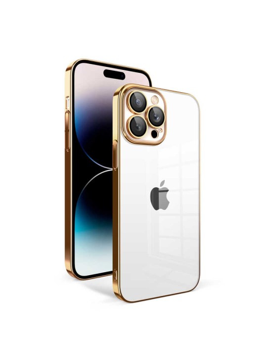 Калъф за iPhone 14 Pro Max - Silicone Case Lux, Gold