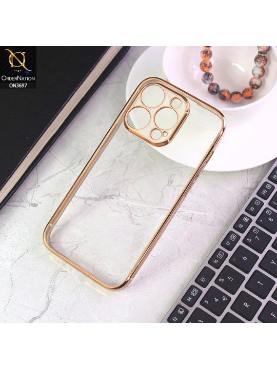 Калъф за iPhone 14 Pro Max - Silicone Case Lux, Gold