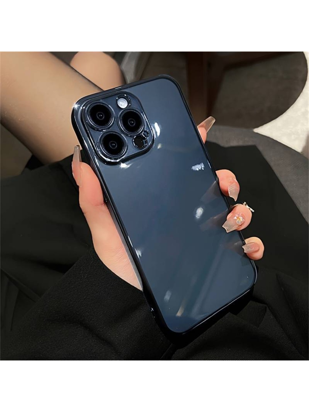 Калъф за iPhone 15 Pro Max - LUX, със защита на камерите, Blue