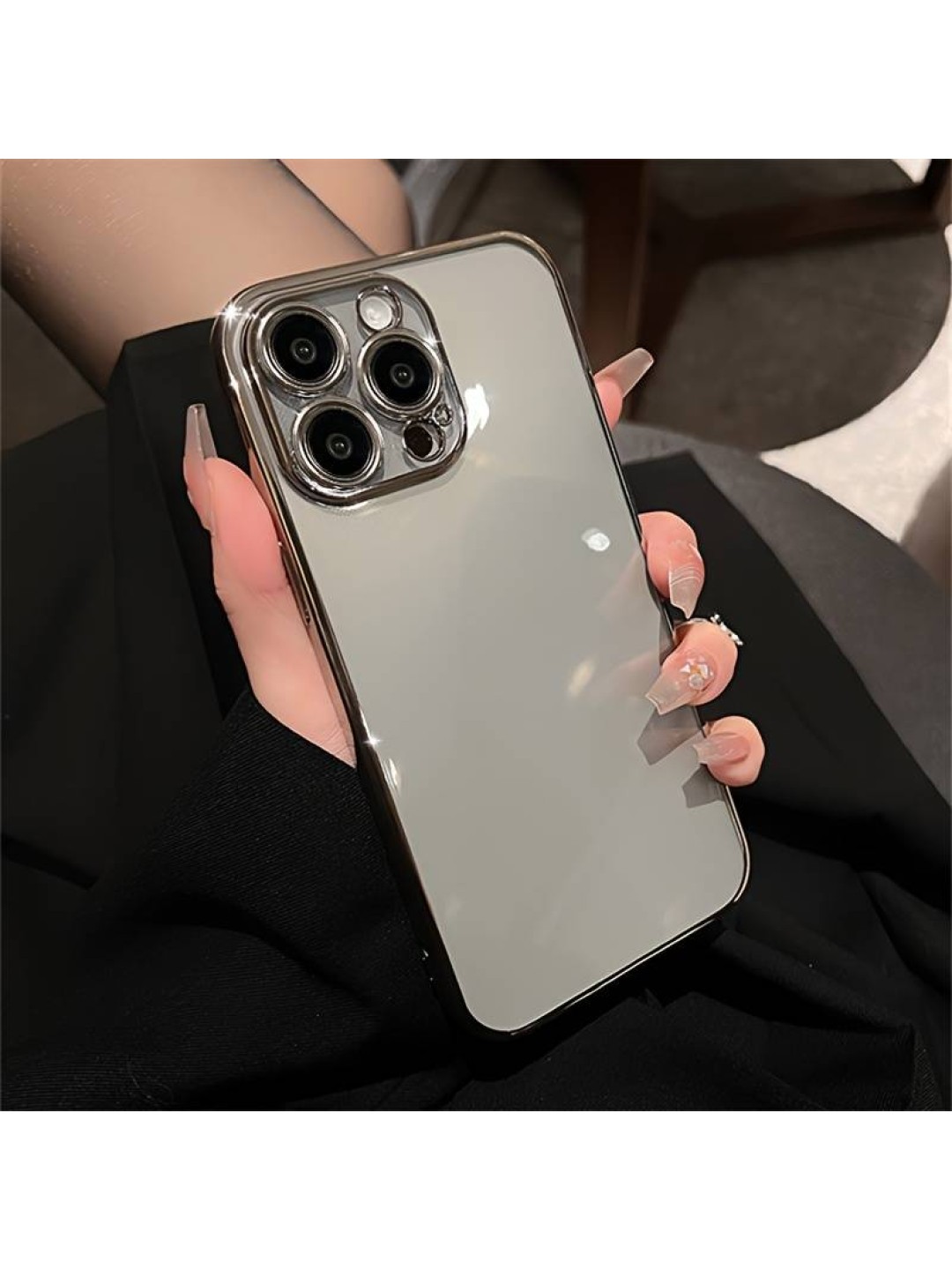 Калъф за iPhone 14 Pro - Silicone Case Lux, Silver