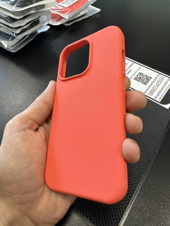 Калъф за iPhone 15 Pro - Silicone Case, Peach