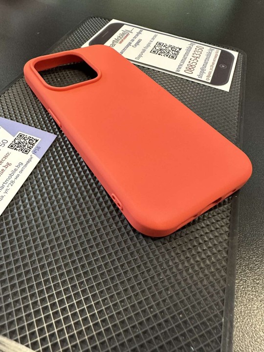 Калъф за iPhone 15 Pro - Silicone Case, Peach