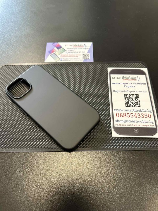Калъф за iPhone 15 - Silicone Case, Black