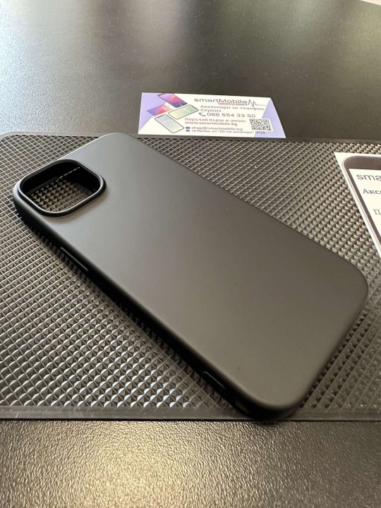 Калъф за iPhone 15 - Silicone Case, Black